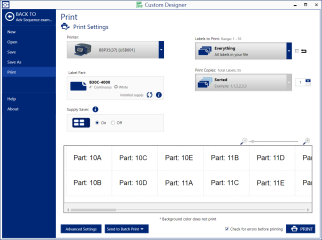 Print your sequential labels