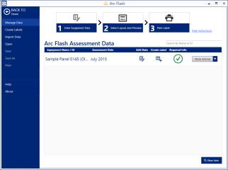 Manage equipment assessment info