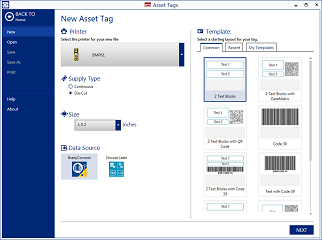 Select printer, supply, and layout