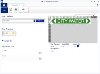 Enter pipe contents and flow direction