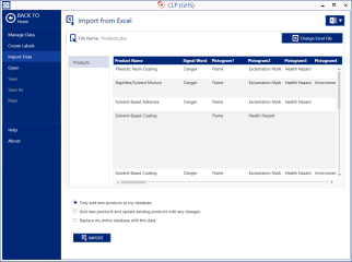 Import your SDS data