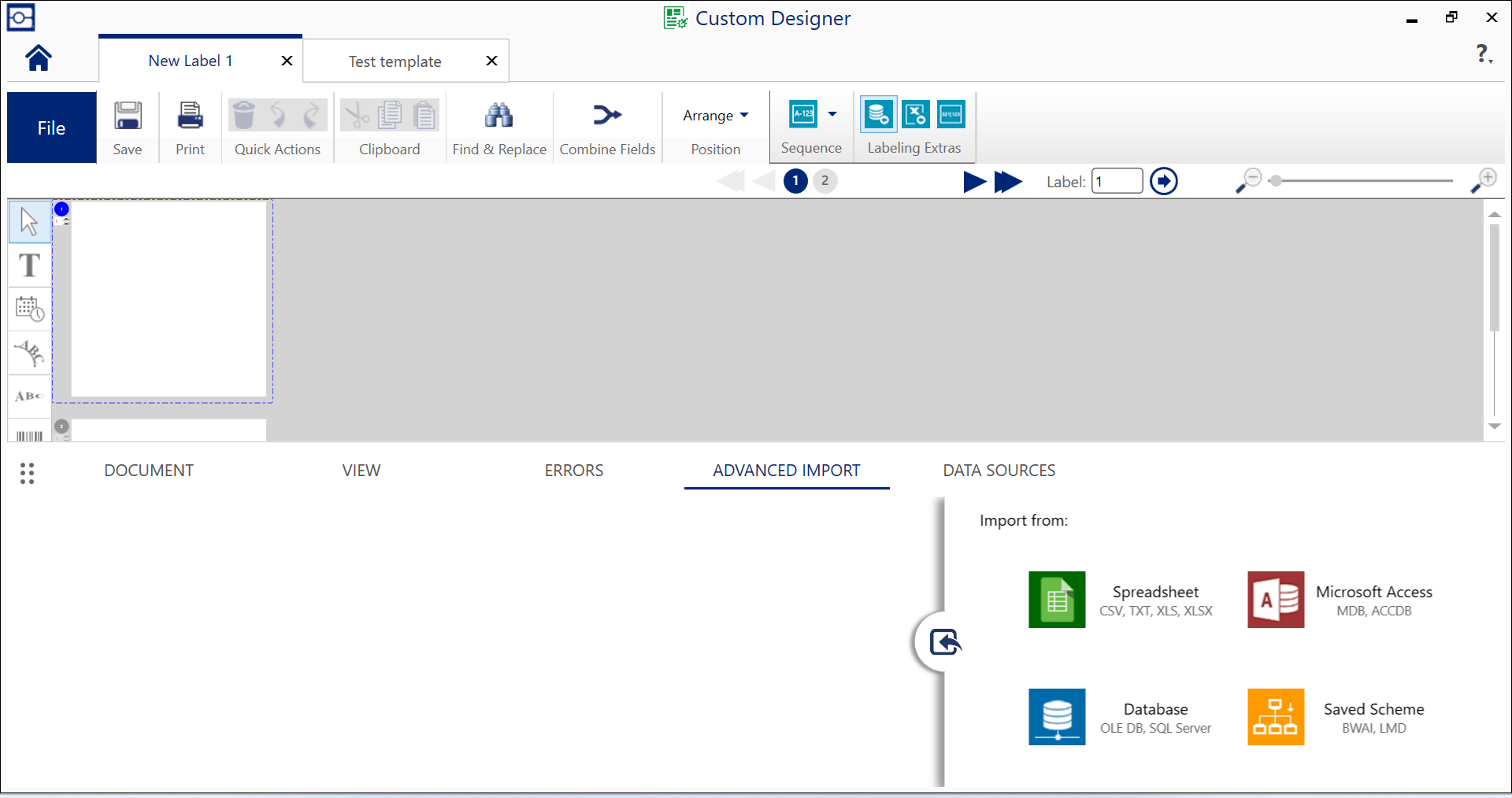 Import your label data from various data sources